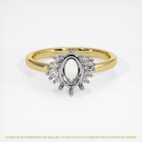 18K White & Yellow Accent Stones Ring Setting Image