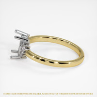 18K White & Yellow Accent Stones Ring Setting Image