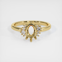 14K Yellow Gold Accent Stones Ring Setting Image
