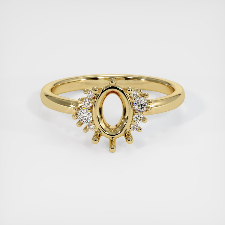 14K Yellow Gold Accent Stones Ring Setting