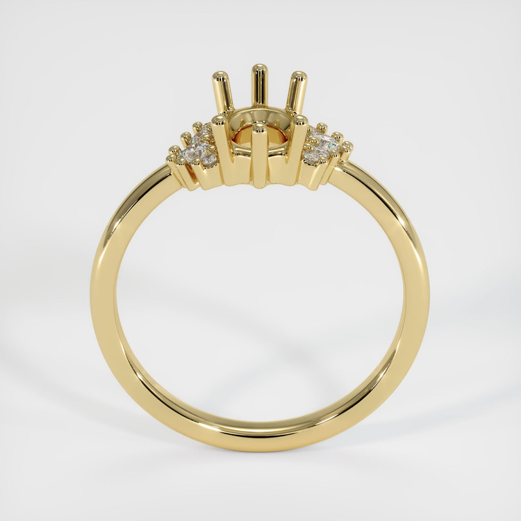 14K Yellow Gold Accent Stones Ring Setting