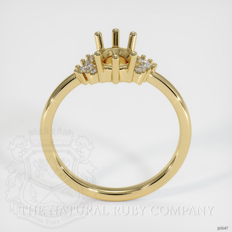 14K Yellow Gold Accent Stones Ring Setting