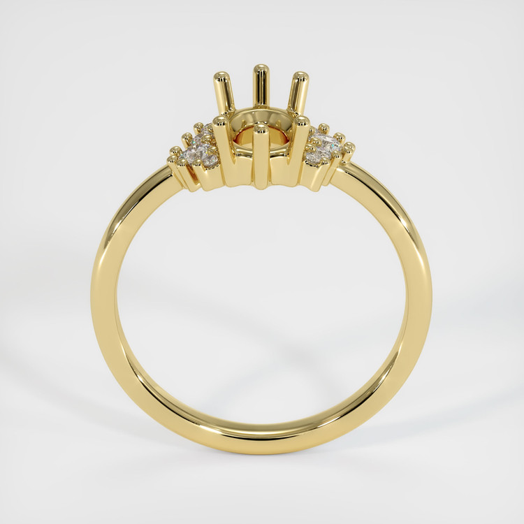 18K Yellow Gold Accent Stones Ring Setting