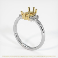 14K Yellow & White Accent Stones Ring Setting Video