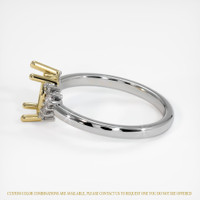 14K Yellow & White Accent Stones Ring Setting Image