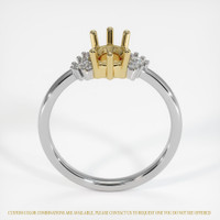 14K Yellow & White Accent Stones Ring Setting Image