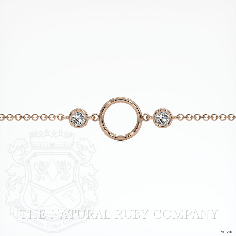 14K Rose Gold Accent Stones Bracelet Setting
