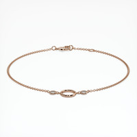 14K Rose Gold Accent Stones Bracelet Setting Image