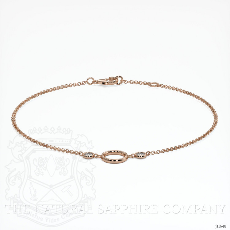 14K Rose Gold Accent Stones Bracelet Setting