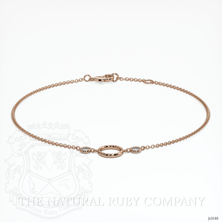 14K Rose Gold Accent Stones Bracelet Setting