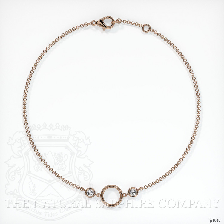 14K Rose Gold Accent Stones Bracelet Setting