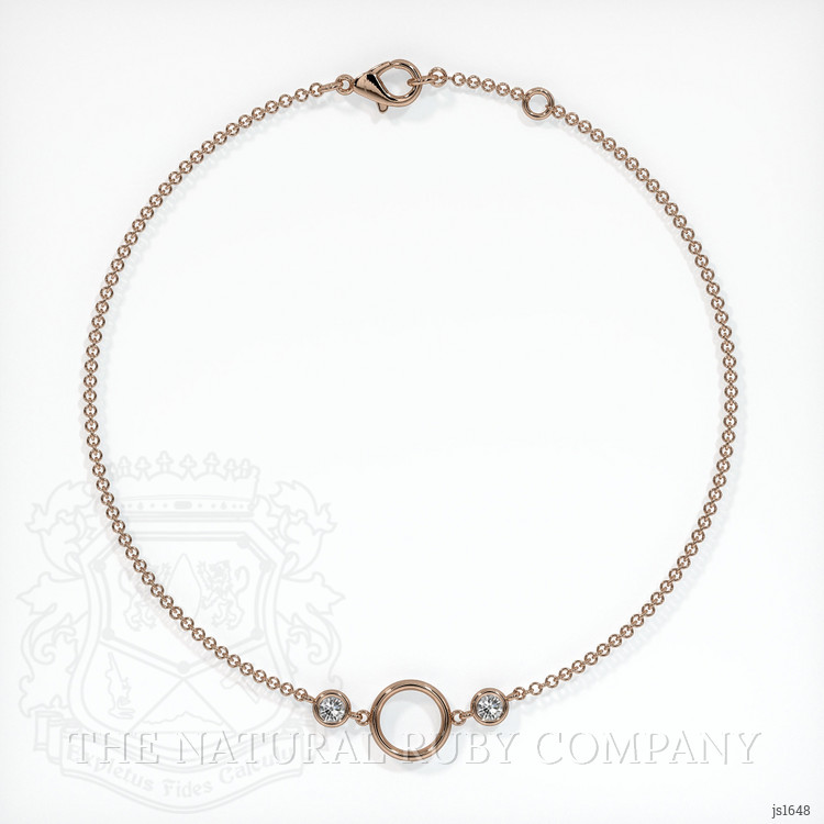 14K Rose Gold Accent Stones Bracelet Setting