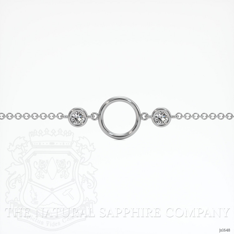 14K White Gold Accent Stones Bracelet Setting