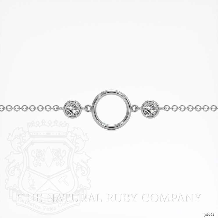 14K White Gold Accent Stones Bracelet Setting