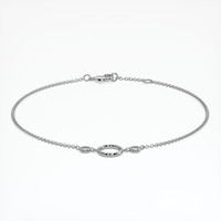 14K White Gold Accent Stones Bracelet Setting Image