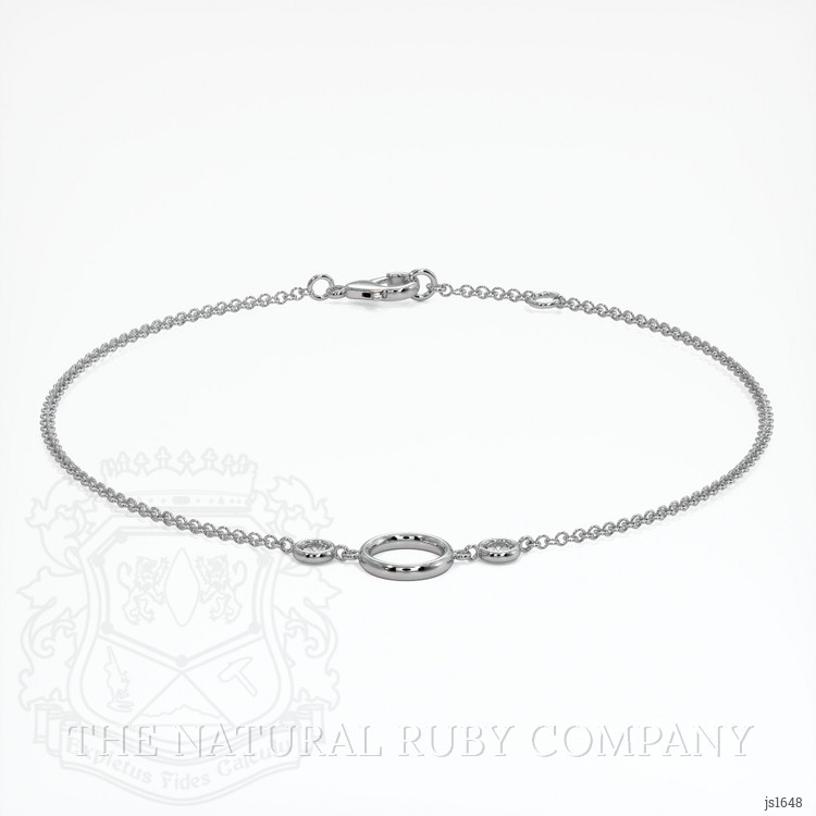 14K White Gold Accent Stones Bracelet Setting