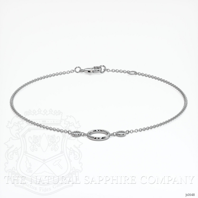 14K White Gold Accent Stones Bracelet Setting