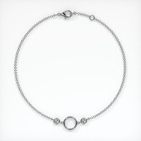 14K White Gold Accent Stones Bracelet Setting Image