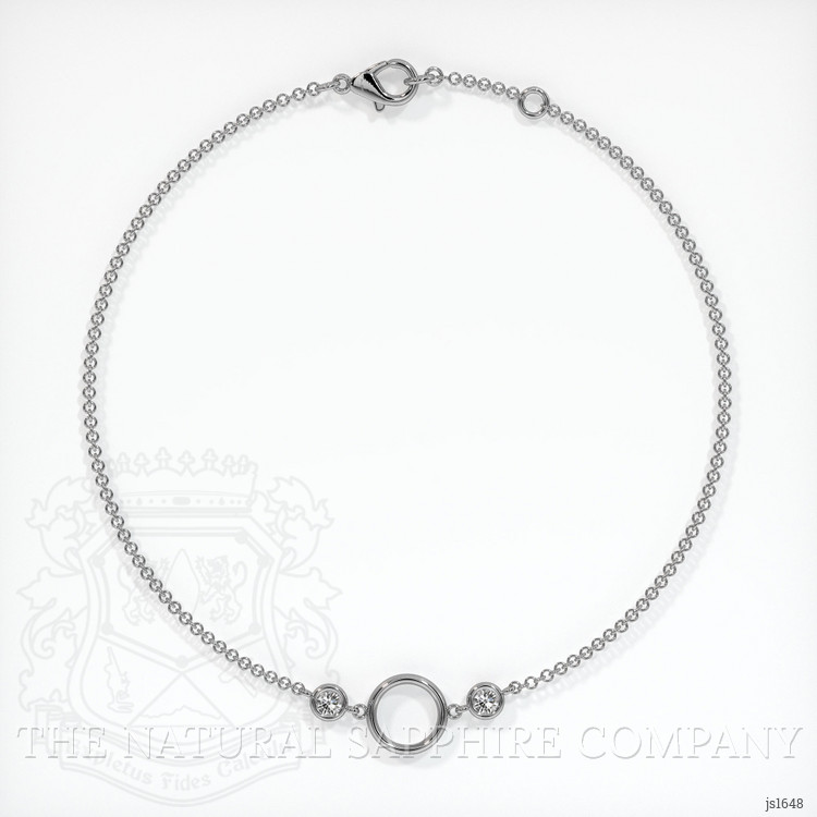 14K White Gold Accent Stones Bracelet Setting