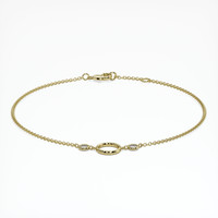 14K Yellow Gold Accent Stones Bracelet Setting Image