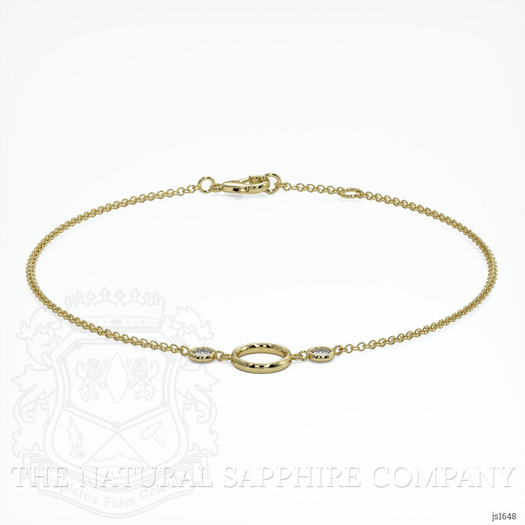 14K Yellow Gold Accent Stones Bracelet Setting