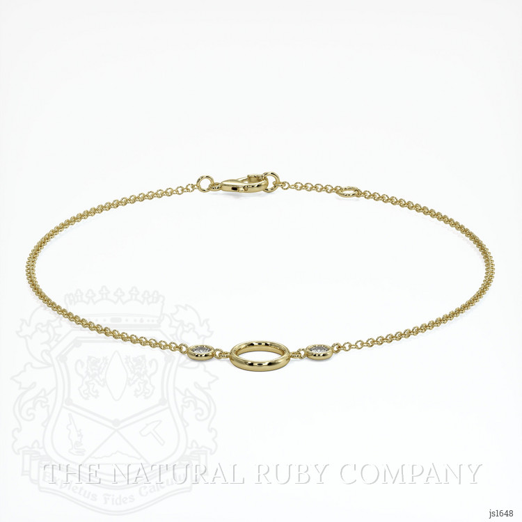 14K Yellow Gold Accent Stones Bracelet Setting