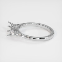 14K White Gold Three Stone Ring Setting Image