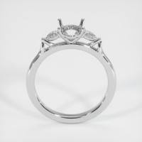 14K White Gold Three Stone Ring Setting Image