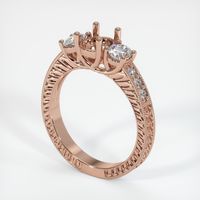 14K Rose Gold Antique Style Ring Setting Video