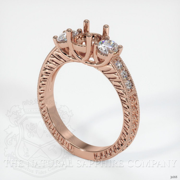 14K Rose Gold Antique Style Ring Setting
