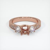 14K Rose Gold Antique Style Ring Setting Image