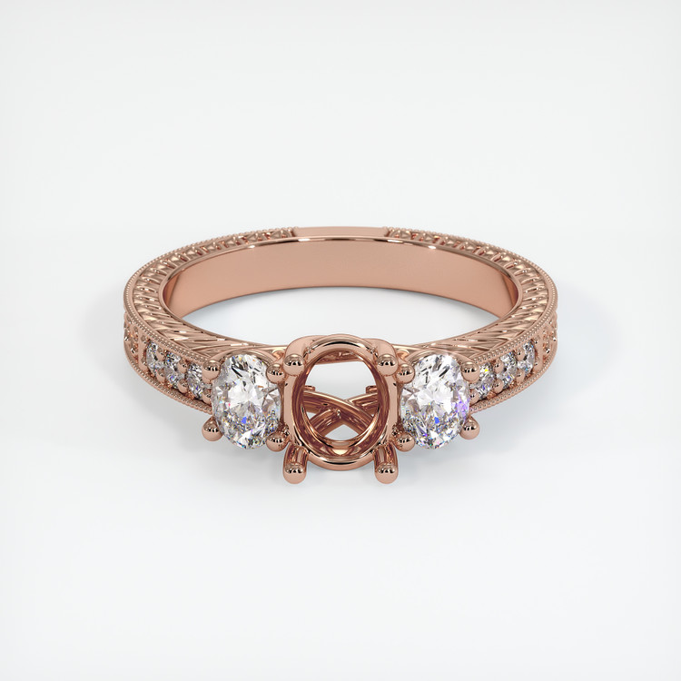 14K Rose Gold Antique Style Ring Setting