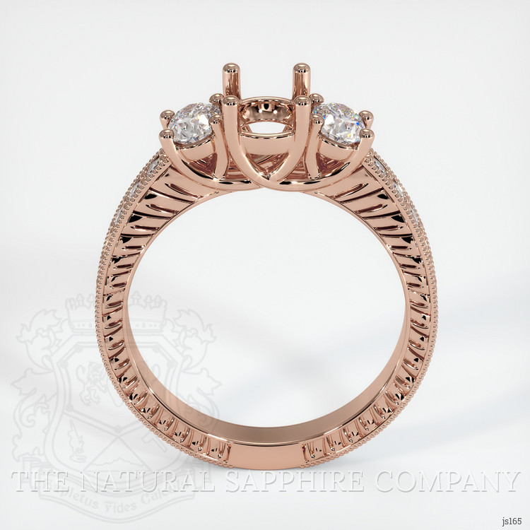 14K Rose Gold Antique Style Ring Setting