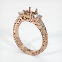 18K Rose Gold Antique Style Ring Setting Video
