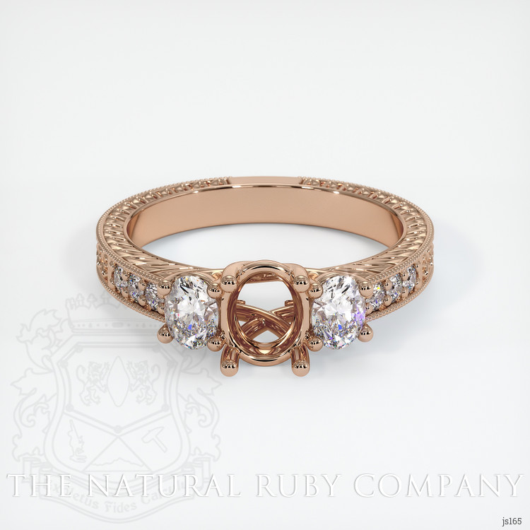 18K Rose Gold Antique Style Ring Setting