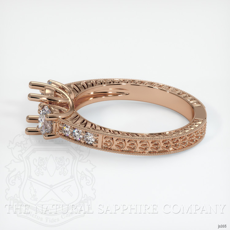 18K Rose Gold Antique Style Ring Setting
