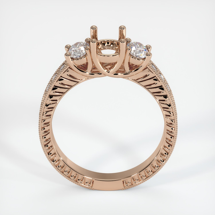18K Rose Gold Antique Style Ring Setting