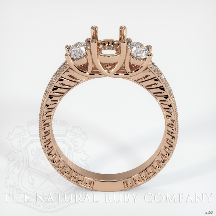 18K Rose Gold Antique Style Ring Setting