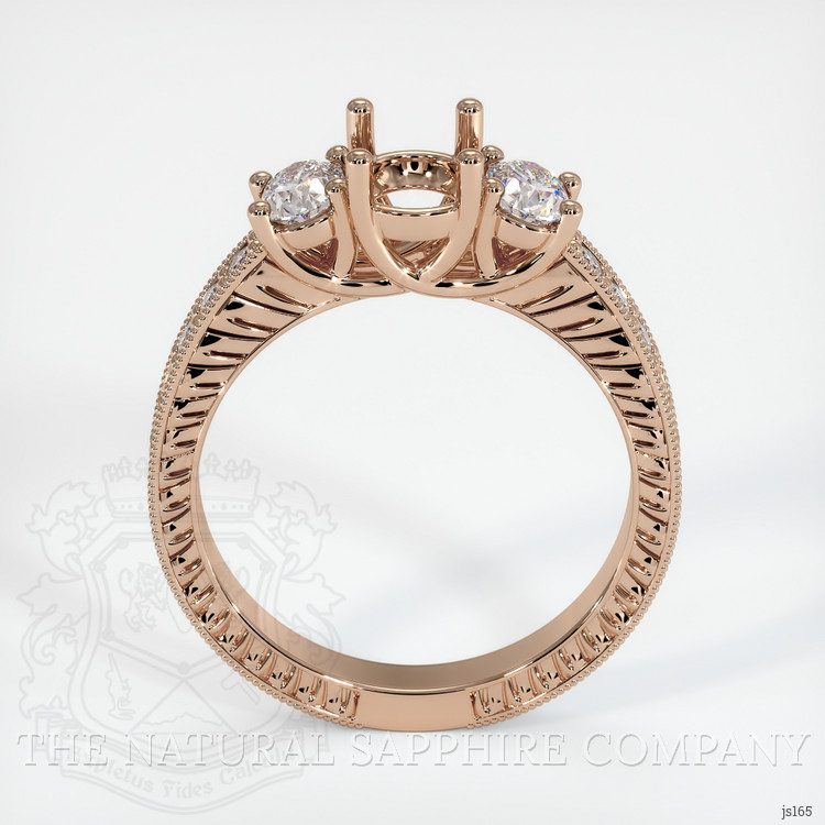 18K Rose Gold Antique Style Ring Setting
