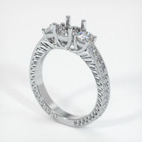 10K White Gold Antique Style Ring Setting Video