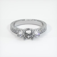 10K White Gold Antique Style Ring Setting Image