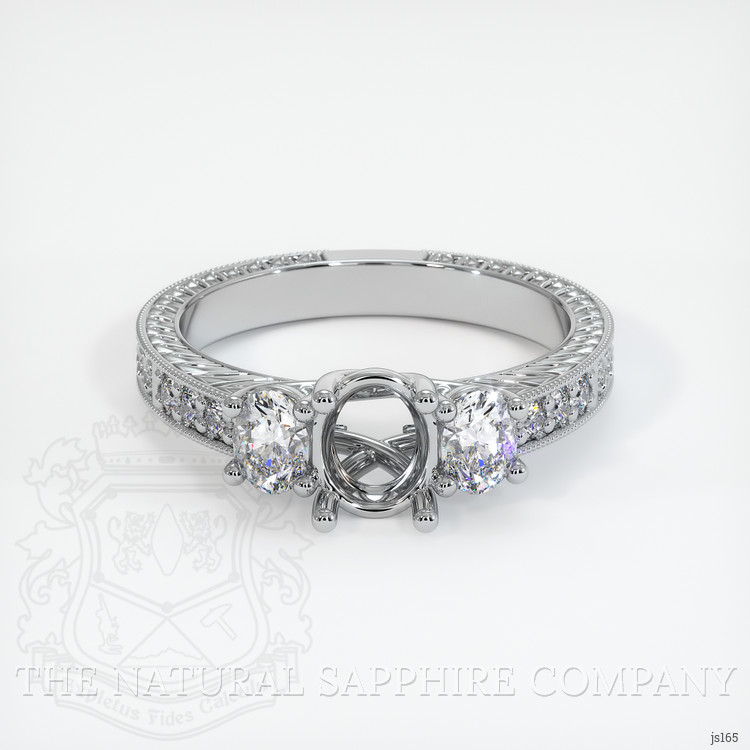 10K White Gold Antique Style Ring Setting