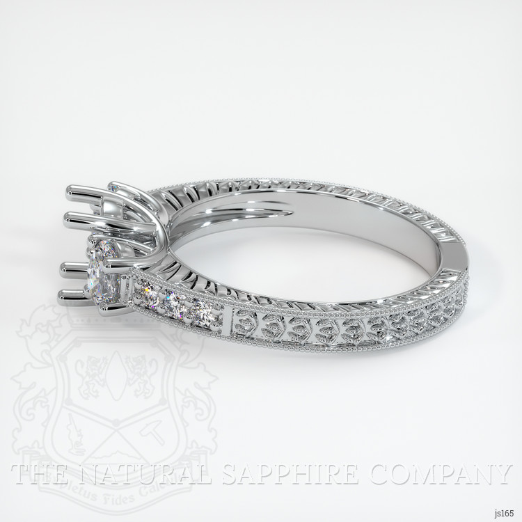 10K White Gold Antique Style Ring Setting