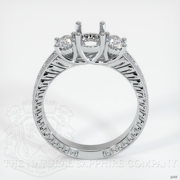 10K White Gold Antique Style Ring Setting