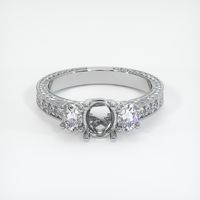 14K White Gold Antique Style Ring Setting Image