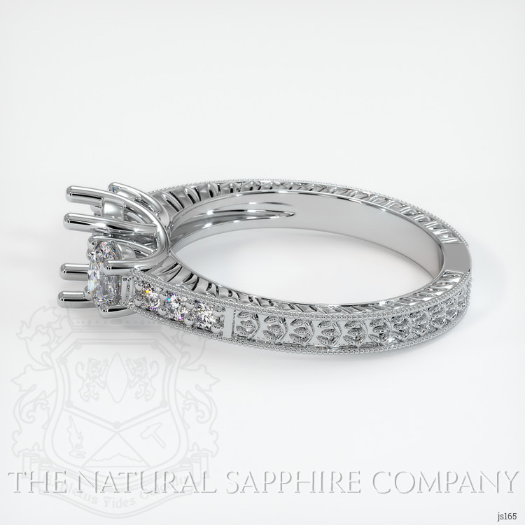 14K White Gold Antique Style Ring Setting
