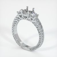 18K White Gold Antique Style Ring Setting Video