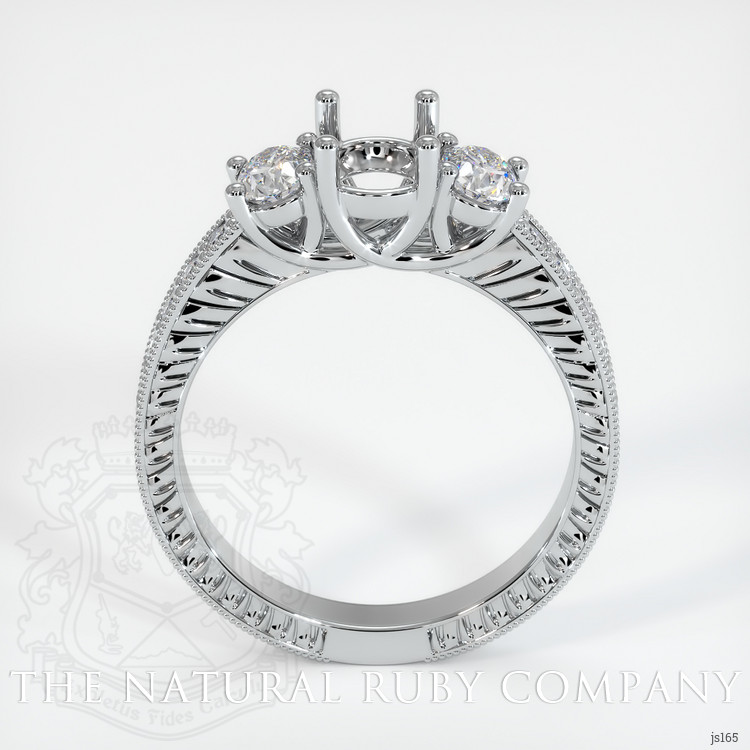 18K White Gold Antique Style Ring Setting
