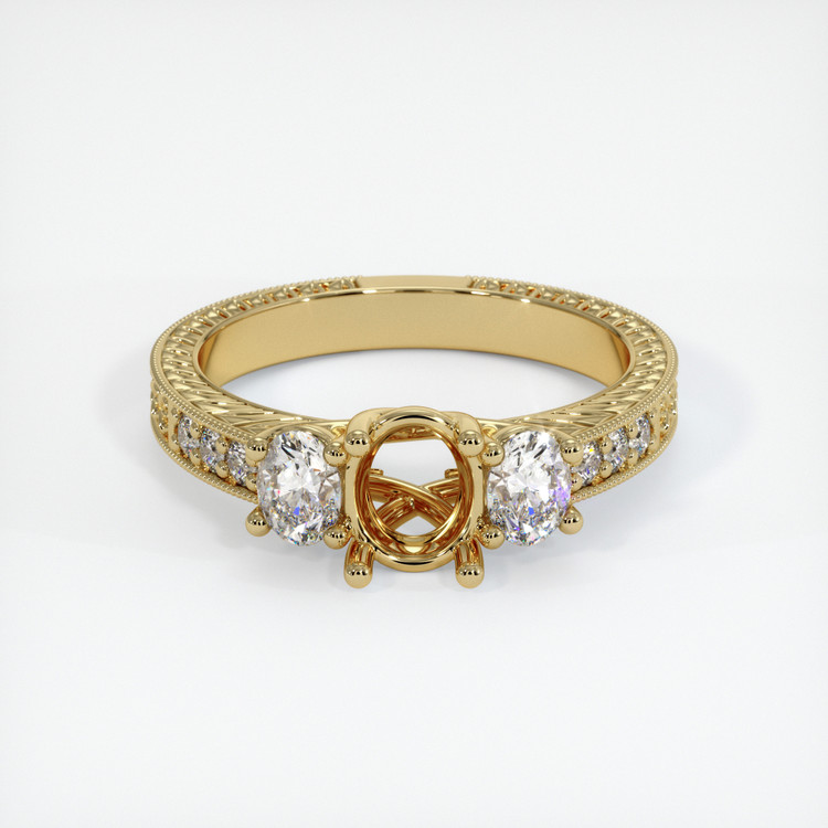 14K Yellow Gold Antique Style Ring Setting