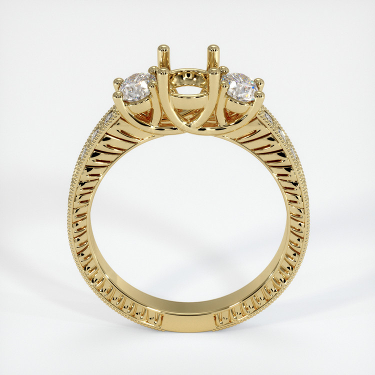 14K Yellow Gold Antique Style Ring Setting